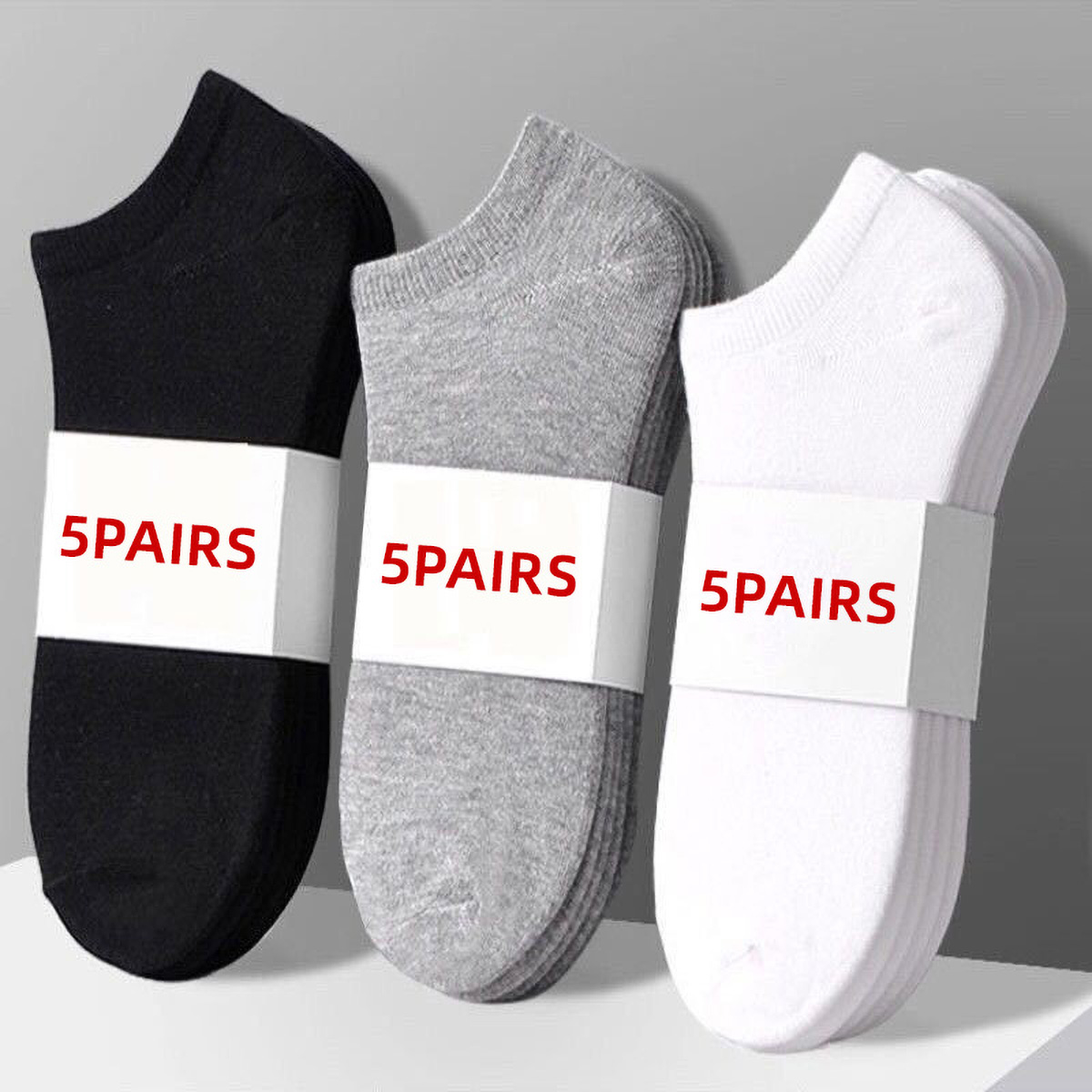 Ankle Sock Low Cut - 5 Par Unisexowe Skarpetki Stopki w