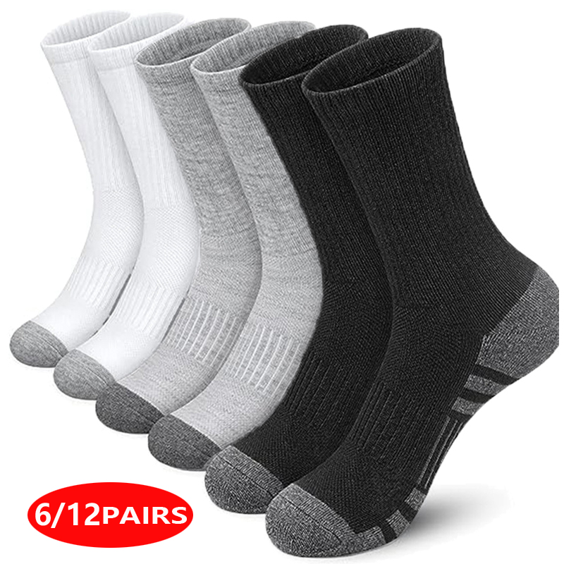 Cotton Crew Sock Pack - Męskie sportowe skarpety o wysokiej wydajności,