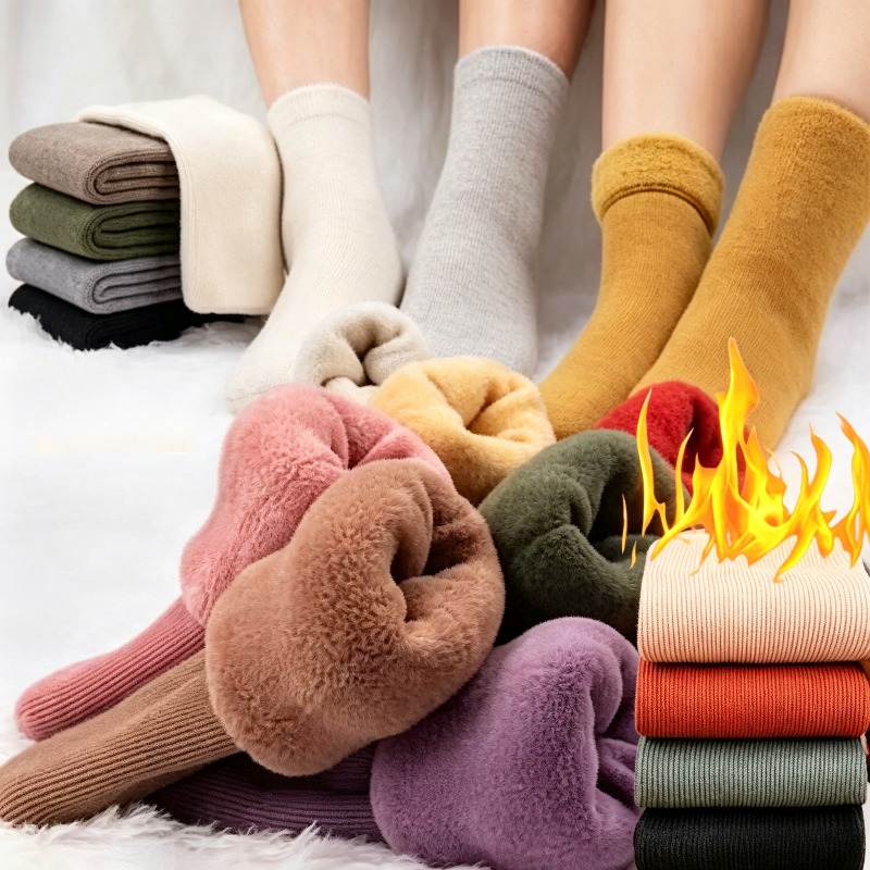 Boot Sock Slouchy - 1-4 Pary Ciepłe, ocieplane polarem skarpety
