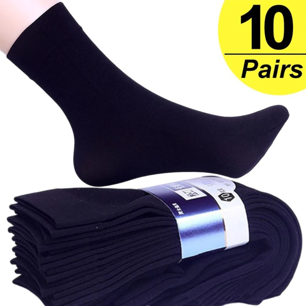 Silk Sock Bamboo - 10 par Casualowych Oddychających Męskich Skarpetek