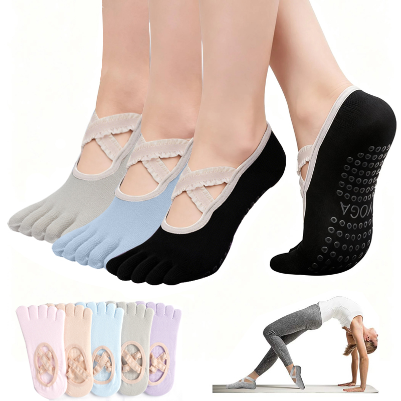 Grip Sock Yoga - Damskie antypoślizgowe skarpety do pilatesu, damskie