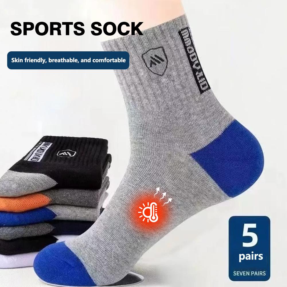 Cotton Crew Sock Pack - 5 par męskich skarpetek antyzapachowych i