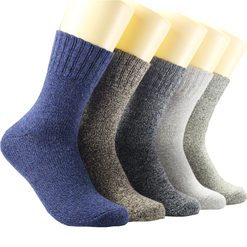 Cotton Crew Sock Pack - 5 Par 1 Zestaw Męskie Zimowe