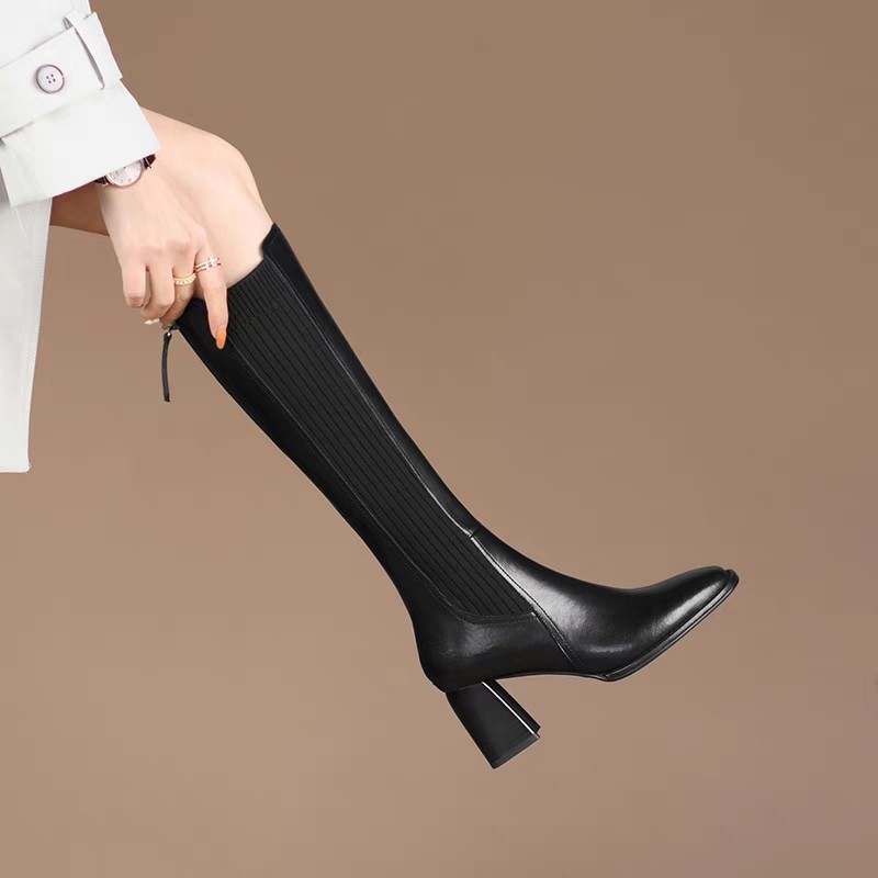 Knee High Sock Women - Botki damskie za kolano, seksowne, zimowe,