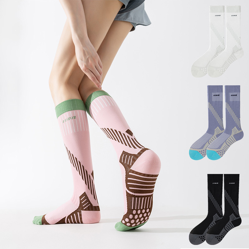 Compression Sock Medical - Damskie podkolanówki uciskowe Veidoorn z antypoślizgową