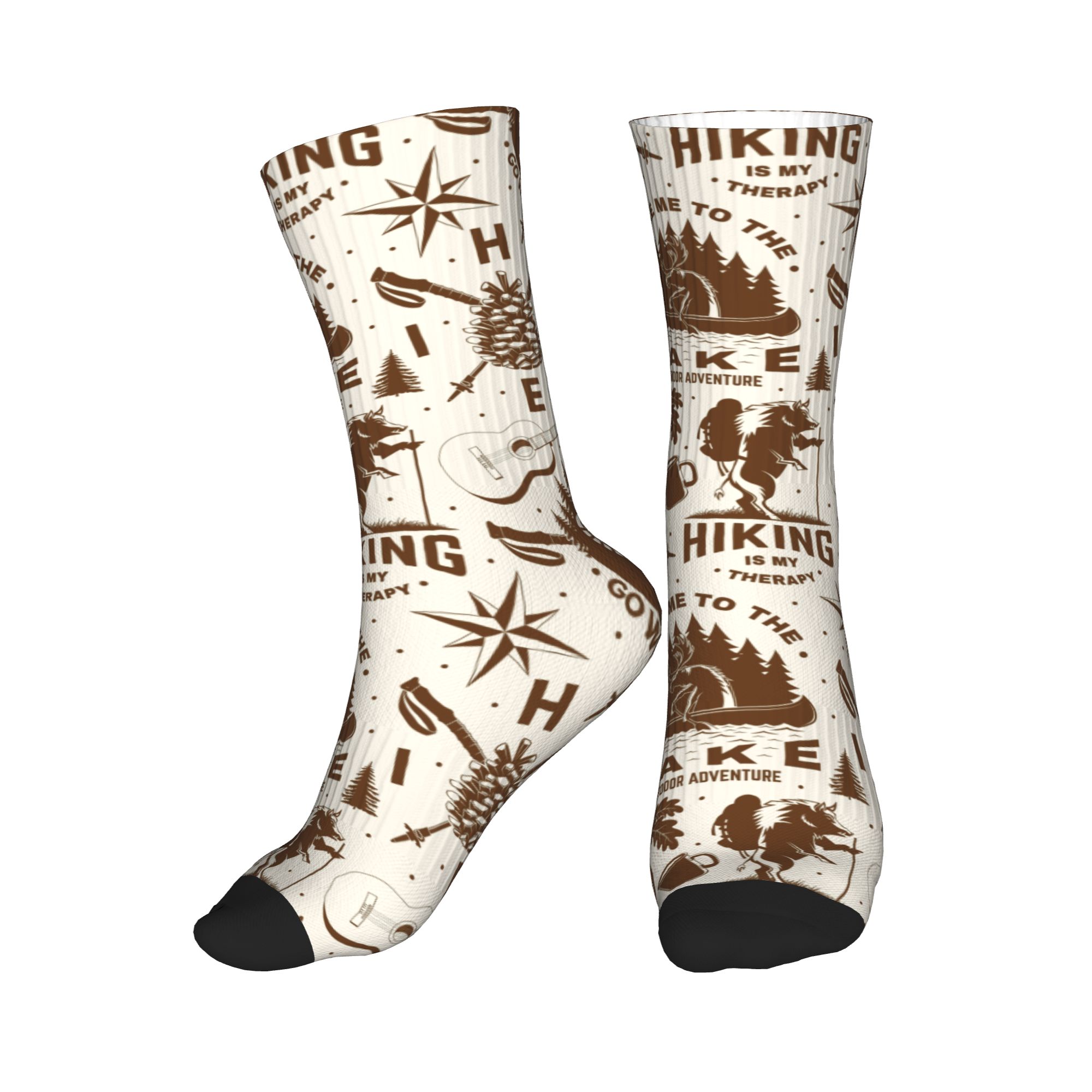 Dress Sock Men - Nowe Męskie Skarpetki Vintage z Nadrukiem