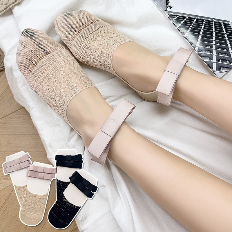 Invisibility Sock Loafer - Skarpetki dziewczęce w stylu baletowym, oddychające,