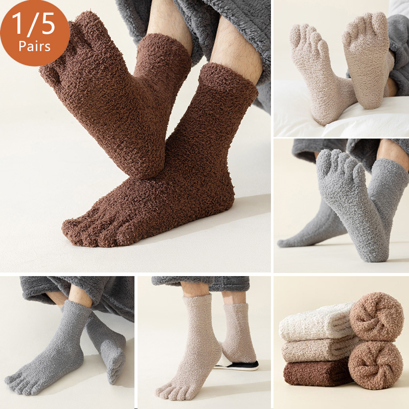 Thermal Sock Winter - 1/5 Par Męskie Termiczne Skarpetki Palcowe