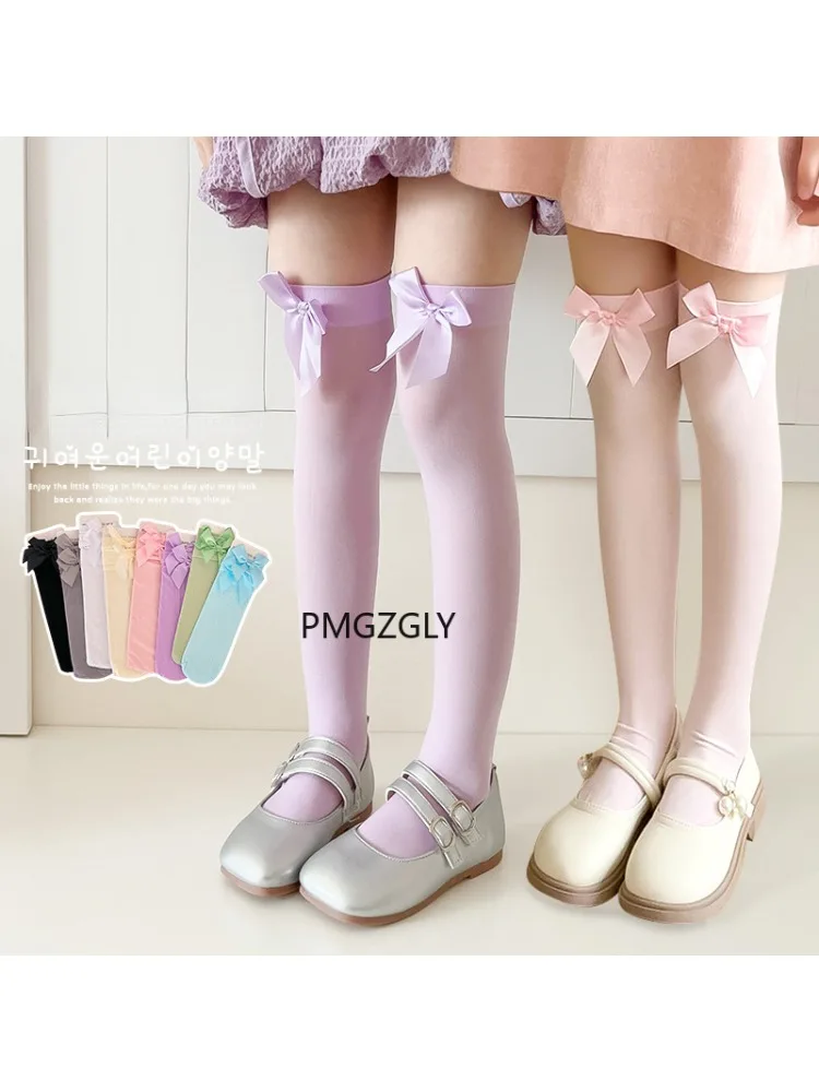 Pończochy dziewczęce * Różowe  – Thigh High Sock Stay Up recenzja i cena