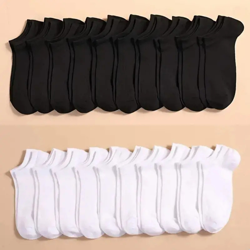 10 Par Hurtowych Czarno-Białyc – Ankle Sock Low Cut recenzja i cena