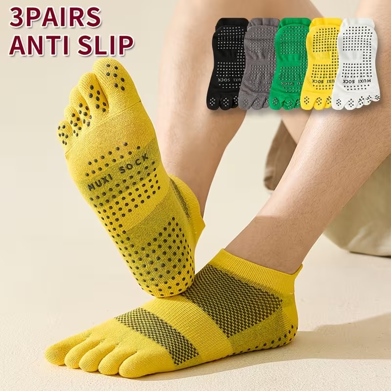 Męskie skarpety z palcami, 3 p – Grip Sock Yoga recenzja i cena