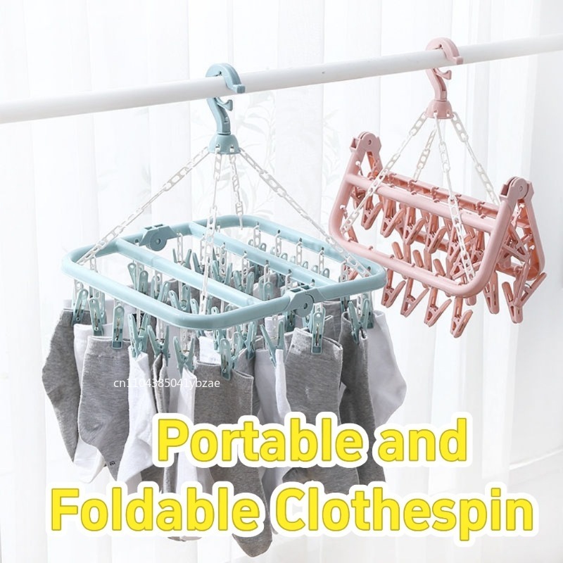 32 Klipsy Składany Wieszak na  – Sock Organizer Tray recenzja i cena