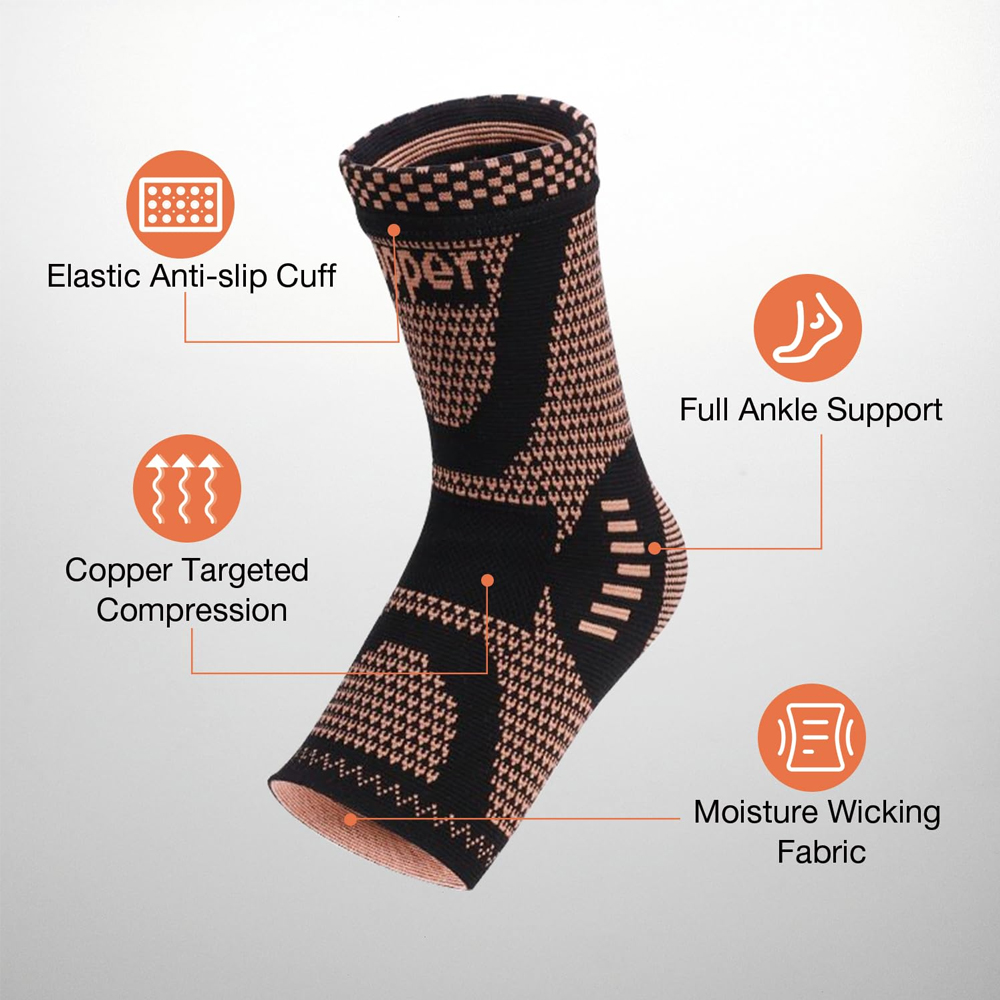 2 SZT. Miedziane stabilizatory – Ankle Brace Sock recenzja i cena