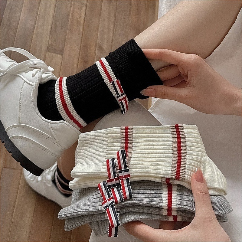 Damskie skarpetki w paski z ba – Cotton Crew Sock Pack recenzja i cena