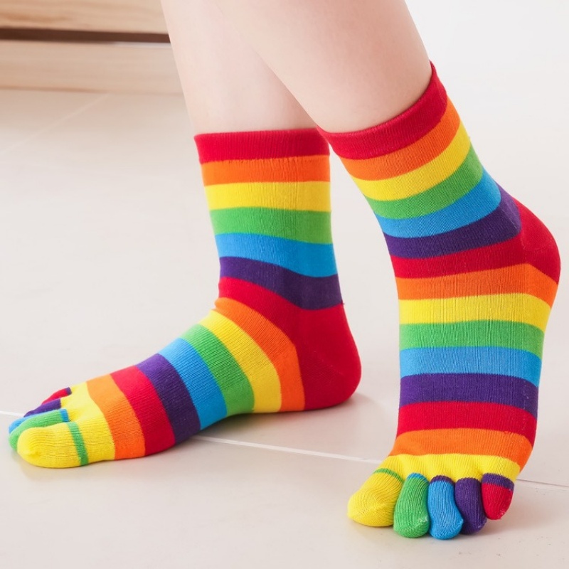 Damskie skarpetki z tęczowymi  – Toe Sock Split recenzja i cena