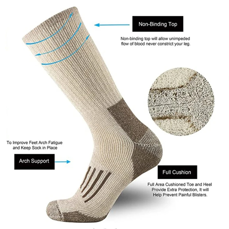 80% Wełniane skarpety Grube ci – Wool Hiking Sock recenzja i cena