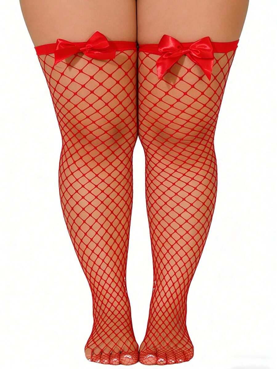 Pończochy kabaretki z kokardką – Fishnet Stocking Women recenzja i cena